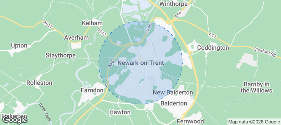 Newark-on-Trent Airbnb map